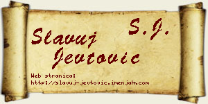 Slavuj Jevtović vizit kartica